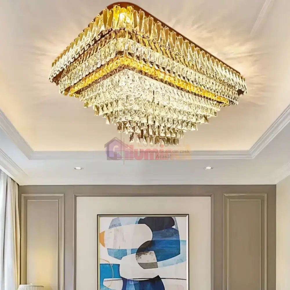 Lustra LED Aplicata Grand Glam Telecomanda lustreled.ro