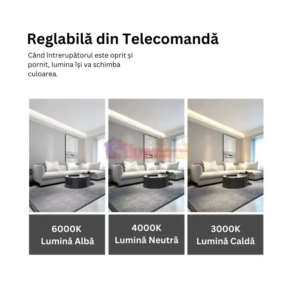Lustra LED Aplicata Grand Aurora Cristal Telecomanda lustreled.ro