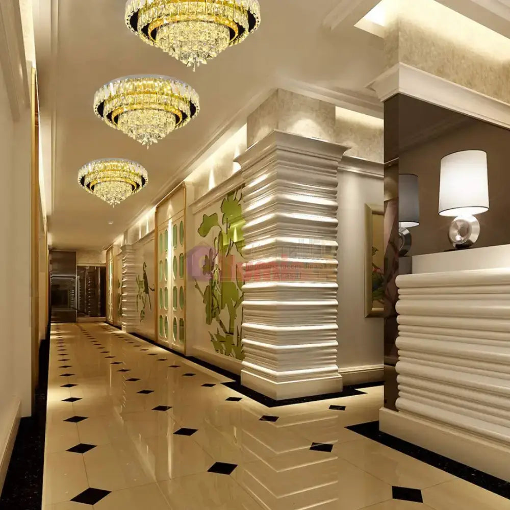 Lustra LED Aplicata Grand Aura Cristal Telecomanda lustreled.ro