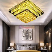 Lustra LED Cristal Aplicata Imperial Square Telecomanda lustreled.ro