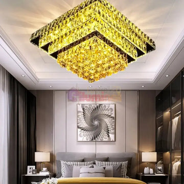 Lustra LED Cristal Aplicata Imperial Square Telecomanda