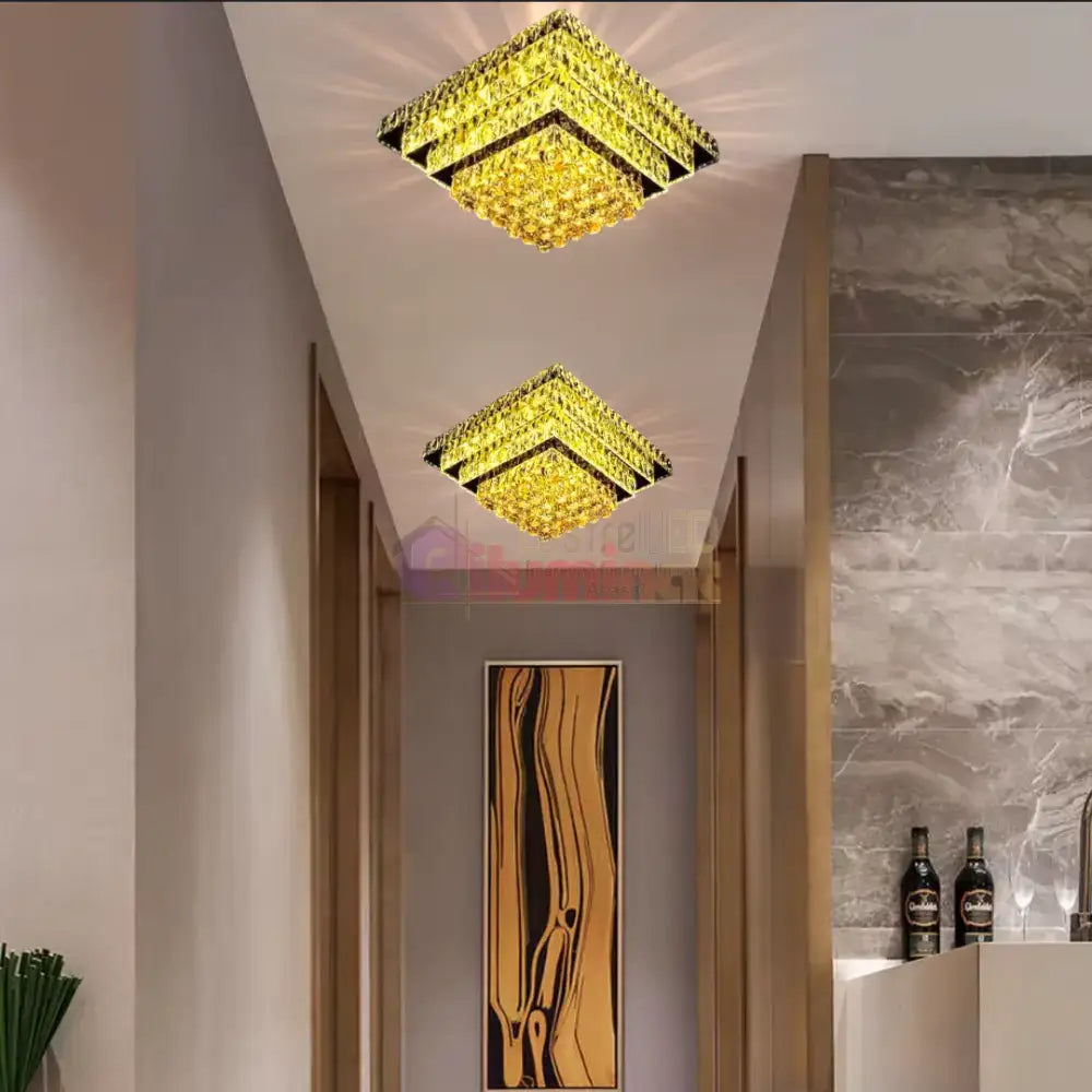 Lustra LED Cristal Aplicata Imperial Square Telecomanda lustreled.ro