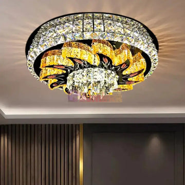 Lustra LED Cristal Aplicata Majestic Bloom Telecomanda Echivalent 800W