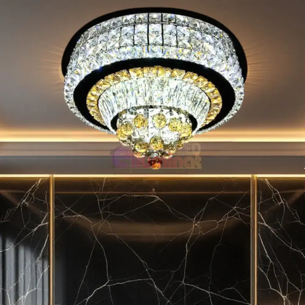 Lustra LED Cristal Aplicata Noble Glow Telecomanda Echivalent 800W lustreled.ro