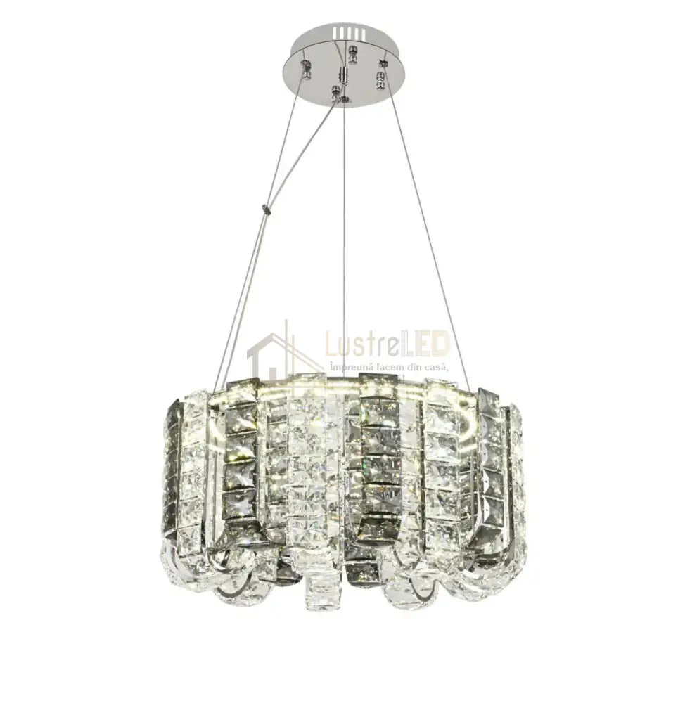 Lustra LED Cristal DAKAR Echivalent 400W Telecomanda lustreled.ro