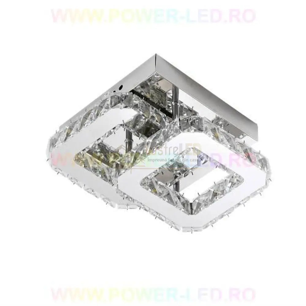 Lustra Led Cristal Double Square Echivalent 200W Lighting Fixtures