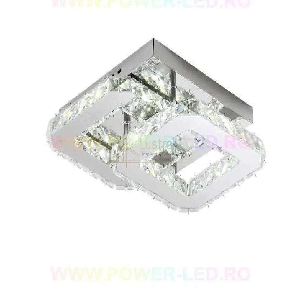 Lustra Led Cristal Double Square Echivalent 200W Lighting Fixtures