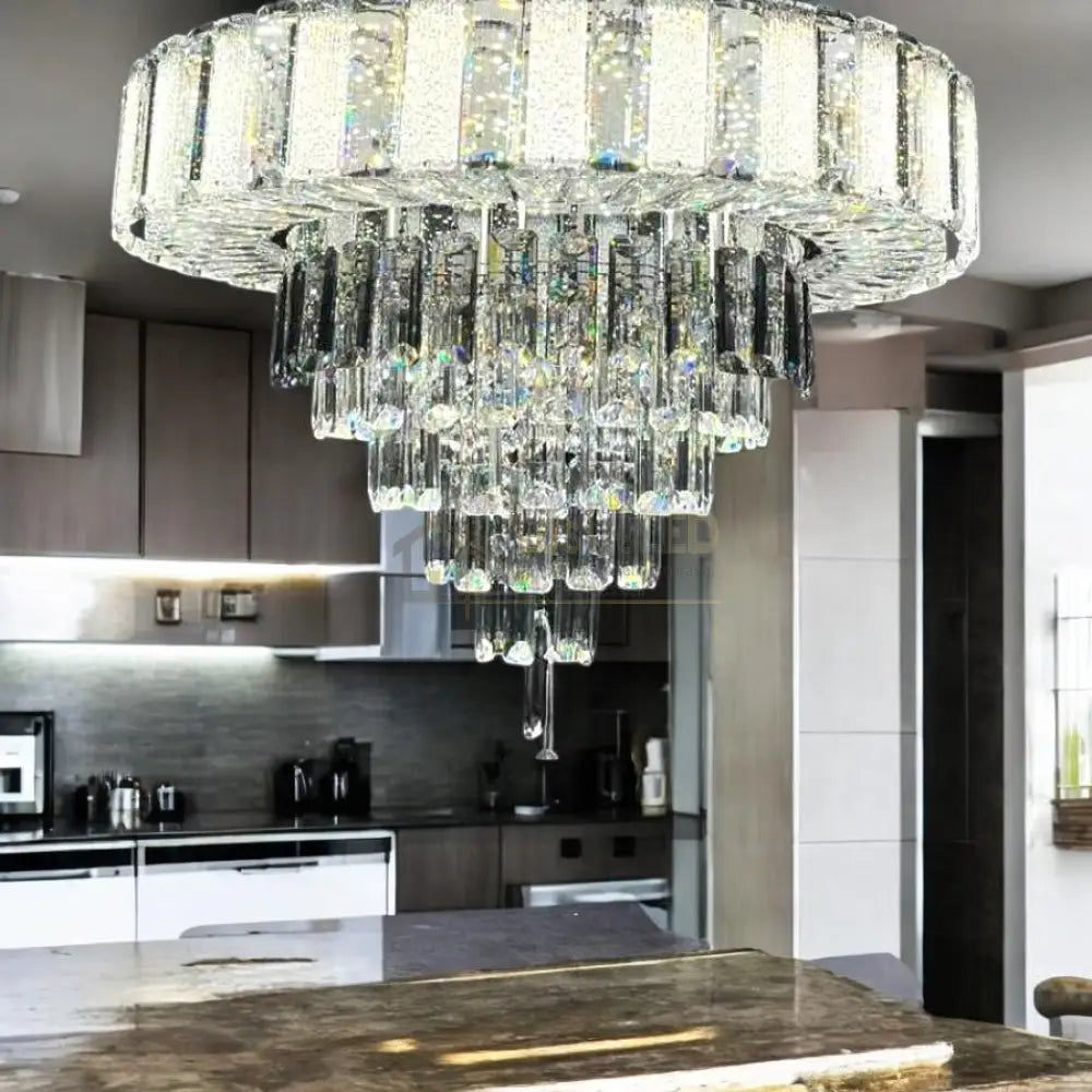 Lustra LED Cristal Galadriel Echivalent 800W Telecomanda lustreled.ro