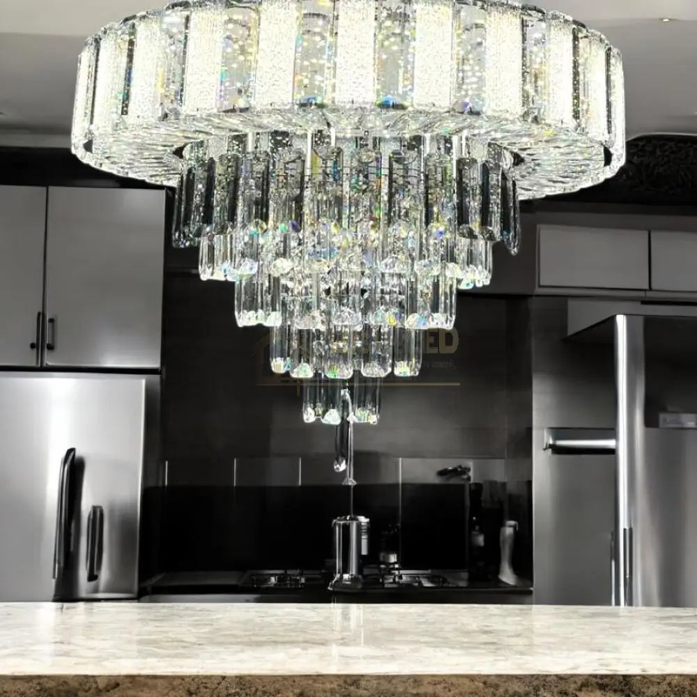 Lustra LED Cristal Galadriel Echivalent 800W Telecomanda lustreled.ro