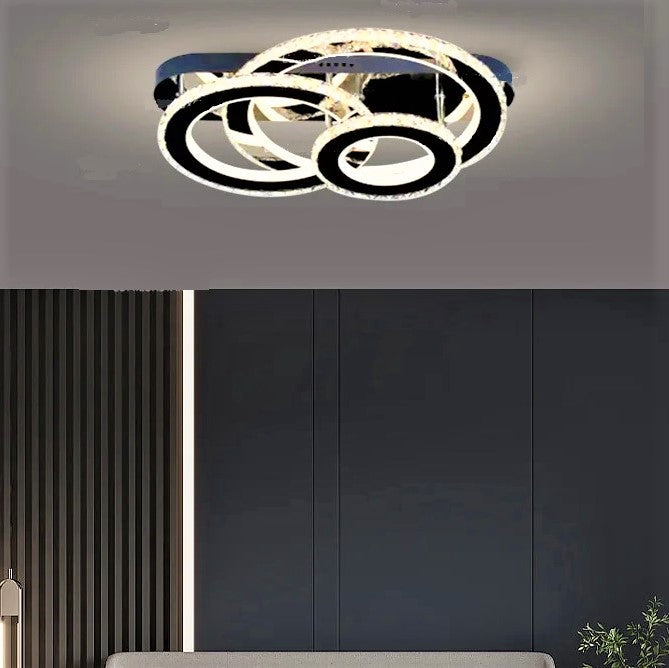 Lustra LED 120W Cristal 3 CIRCLE Design Telecomanda