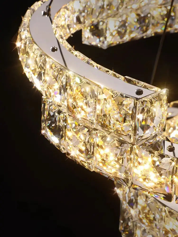 Lustra Led Cristal Suspendata Glamorous Echivalent 600W Chandeliers Crystal