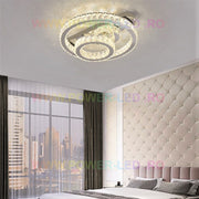 Lustra LED CROWN Round Chrome Cristal Echivalent 600W Telecomanda