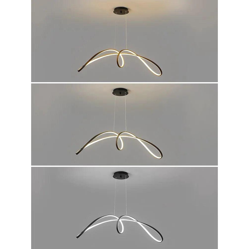 Lustra LED 108W Suspendata Eliptic Black SMART