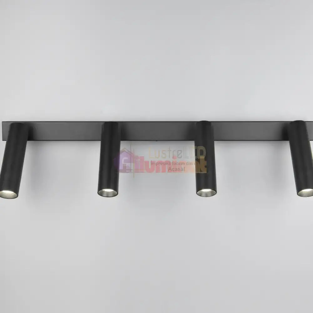 Lustra LED cu Spoturi Reglabile AMBALA Black lustreled.ro