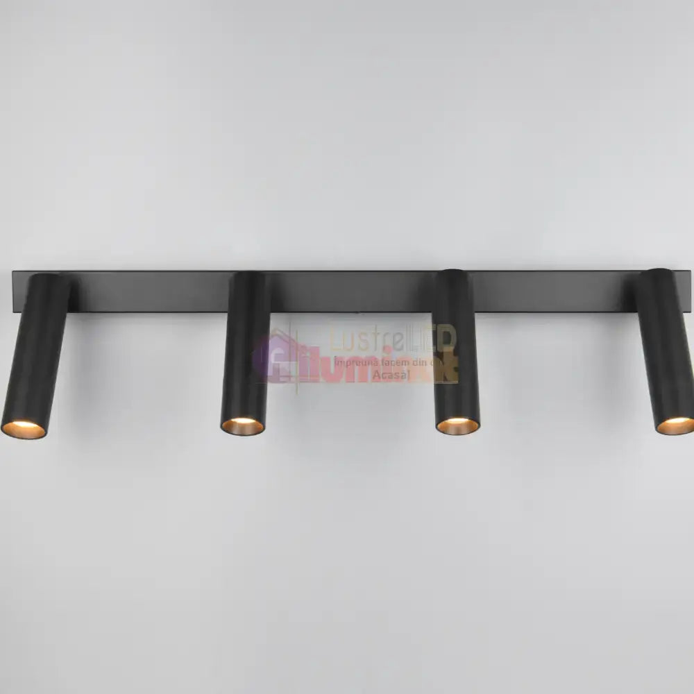 Lustra LED cu Spoturi Reglabile AMBALA Black lustreled.ro