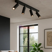 Lustra LED cu Spoturi Reglabile AMBALA Black lustreled.ro