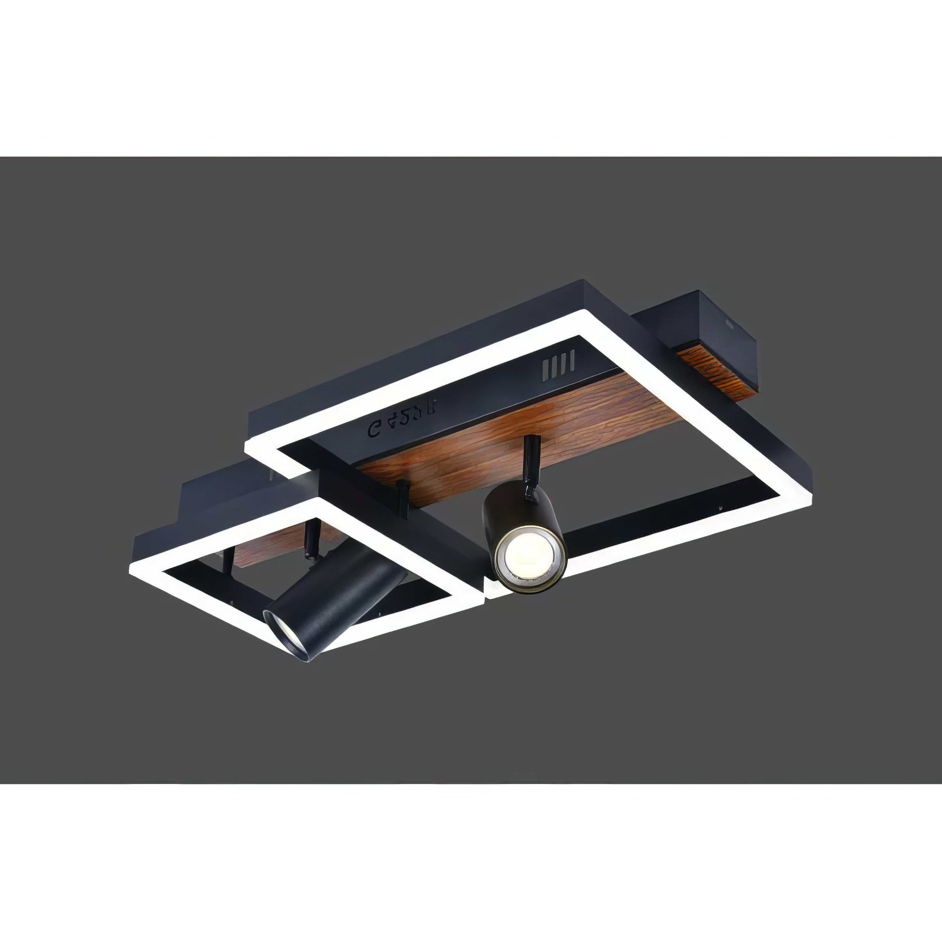 Lustra LED Zenn Telecomanda Wifi 2.4G Black 3 Culori G4228 NEAGRA / SQUARE DESIGN Lighting Fixtures