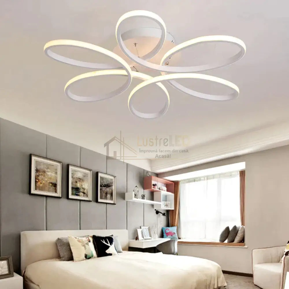 Lustra Led Daisy Alba Echivalent 500W Telecomanda Lighting Fixtures