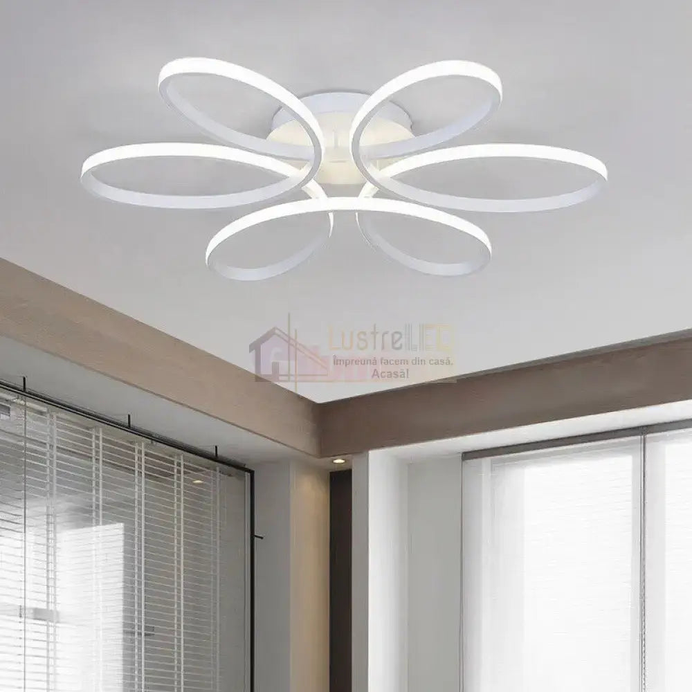 Lustra Led Daisy Alba Echivalent 500W Telecomanda Lighting Fixtures