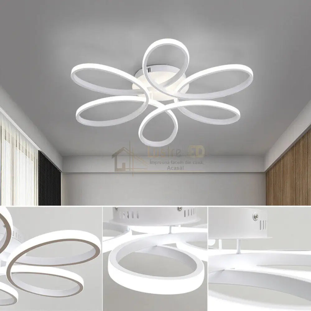 Lustra Led Daisy Alba Echivalent 500W Telecomanda Lighting Fixtures