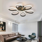 Lustra LED DAISY Black Echivalent 800W Telecomanda Lighting Fixtures