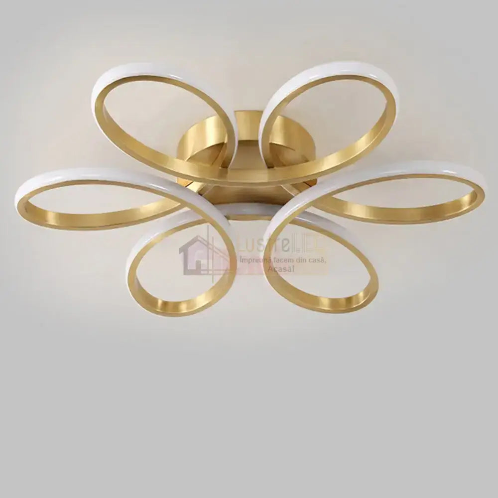 Lustra Led Daisy Gold Echivalent 500W Telecomanda Lighting Fixtures