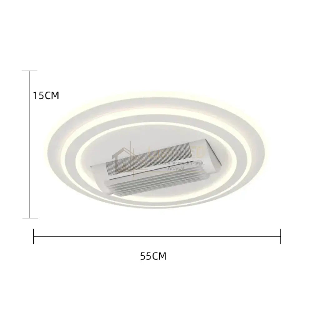 Lustra LED DL2410-1 cu Ventilator Reglabil si Telecomanda Echivalent 400W lustreled.ro