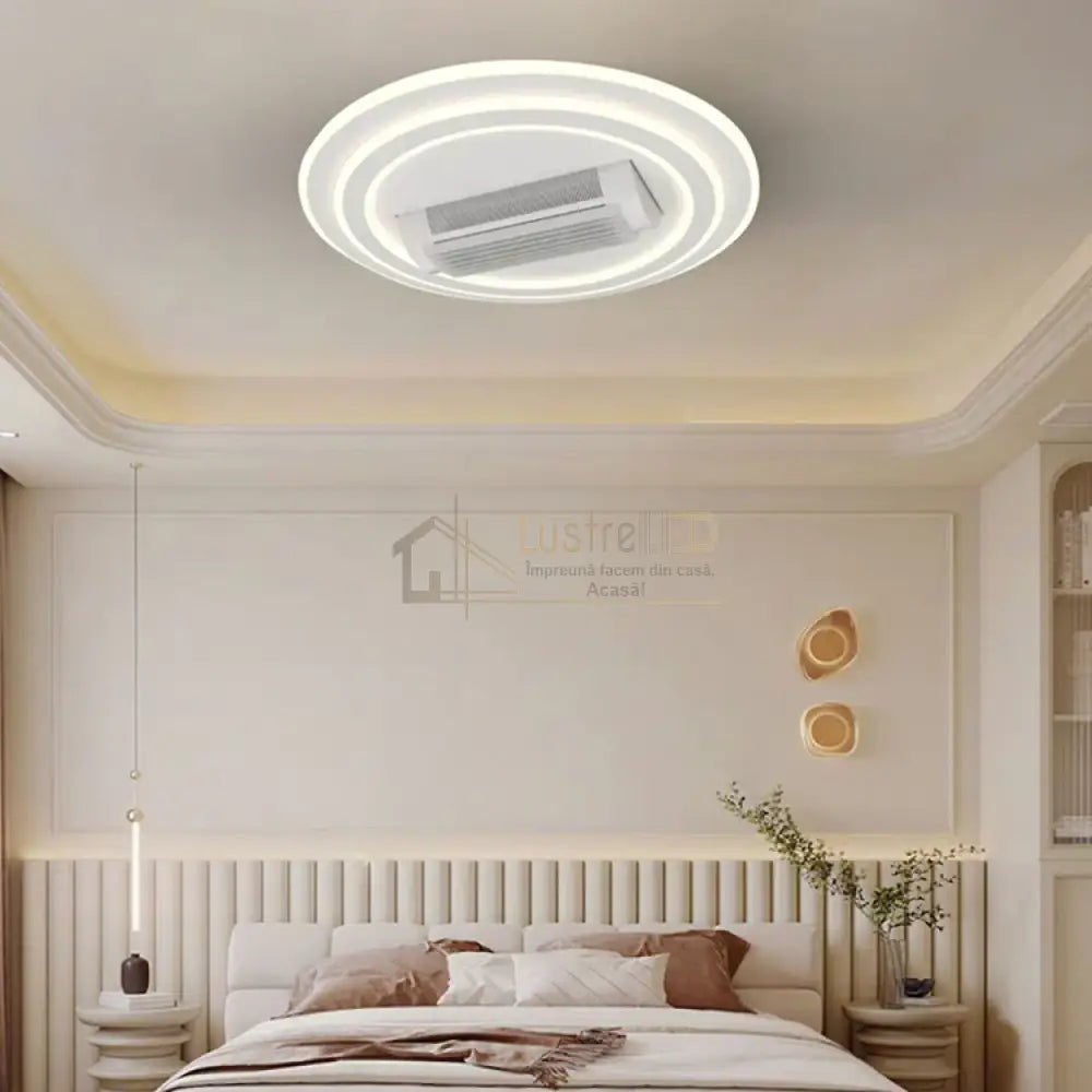 Lustra LED DL2410-1 cu Ventilator Reglabil si Telecomanda Echivalent 400W lustreled.ro