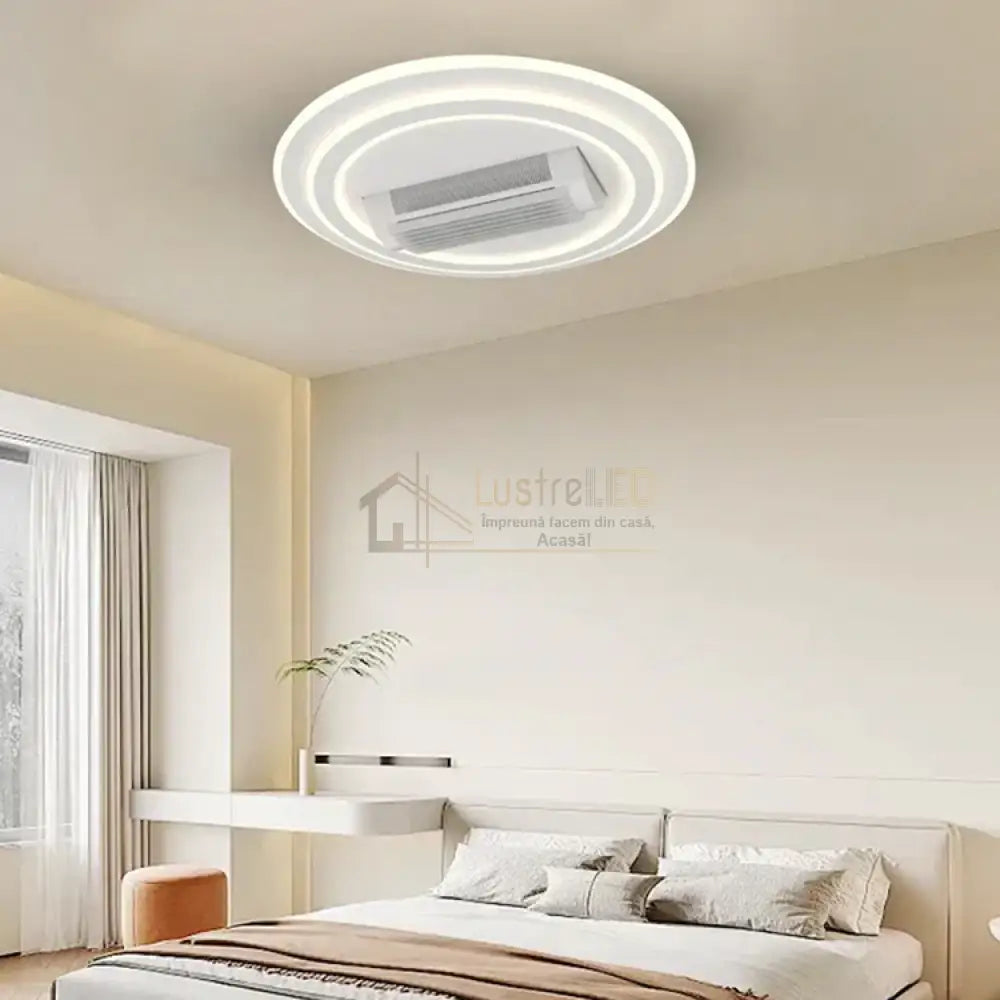 Lustra LED DL2410-1 cu Ventilator Reglabil si Telecomanda Echivalent 400W lustreled.ro