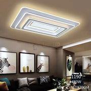 Lustra Led Dreptunghiulara 110X70Cm Echivalent 1200W Telecomanda Lighting Fixtures