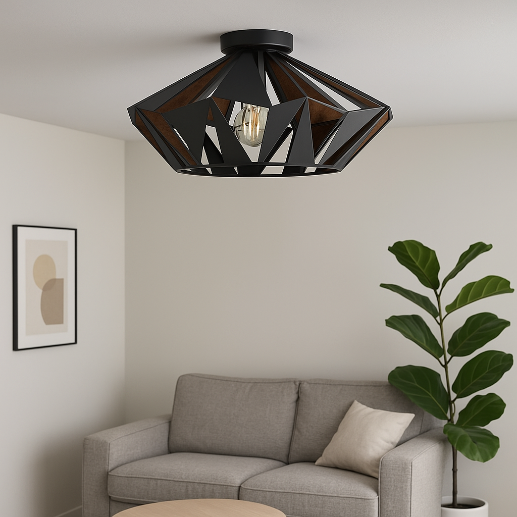 Lustra CARLTON 6 Black 47CM Eglo