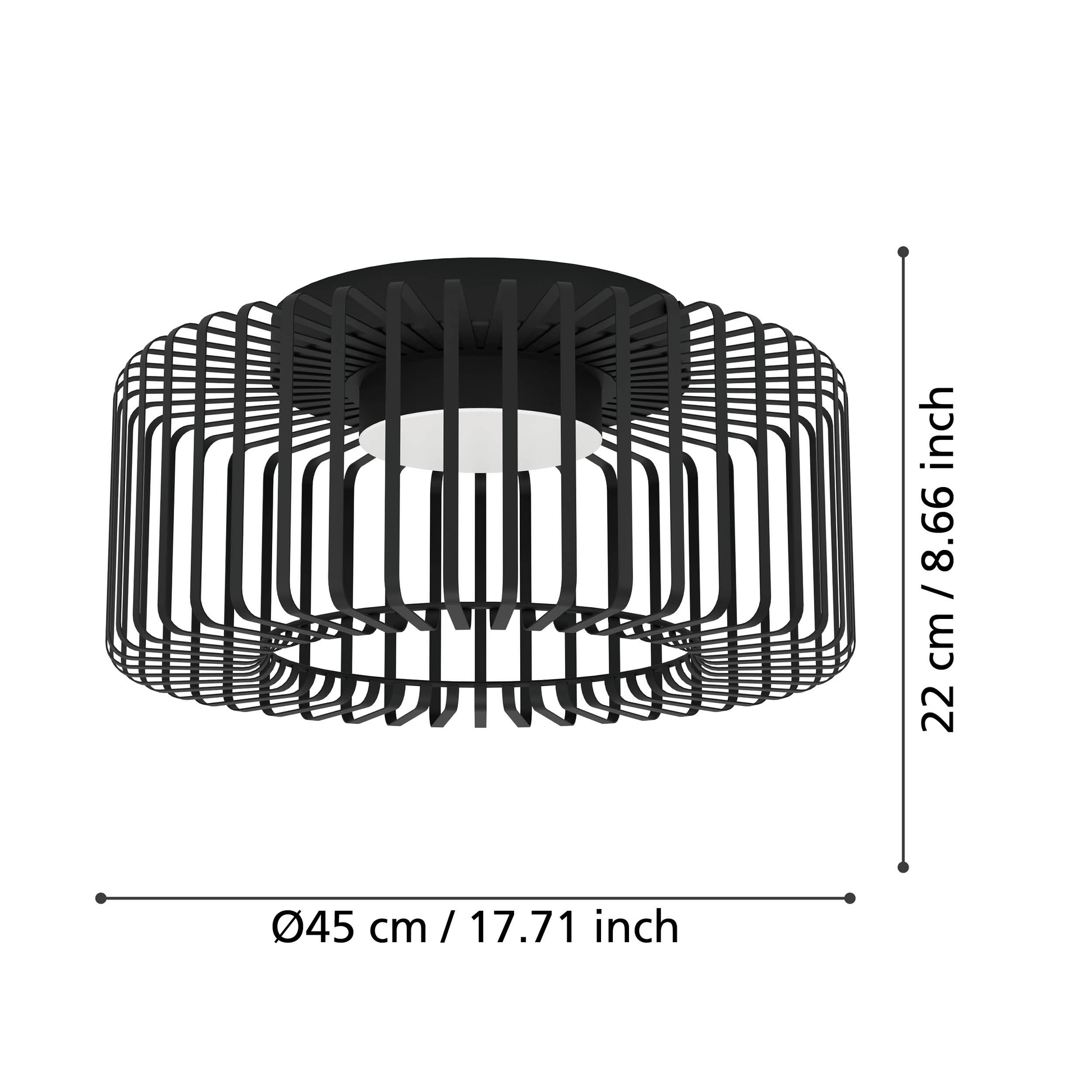 Lustra LED EGLO GINESTRONE-Z 900722 NEAGRA / VINTAGE SI RETRO DESIGN Home & Garden