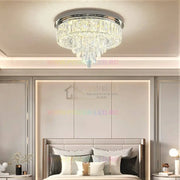 Lustra Led 100W Elegance Circle Maxi Cristal Telecomanda Lighting Fixtures