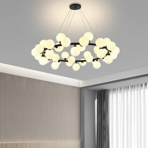 Lustra Abajur MAT Black Rotunda 45xG9 103CM