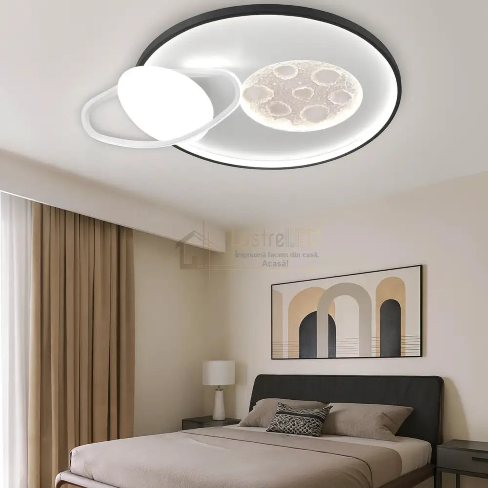 Lustra LED Full Moon Telecomanda Echivalent 600W MINIMALIST DESIGN / 50CM Lighting Fixtures
