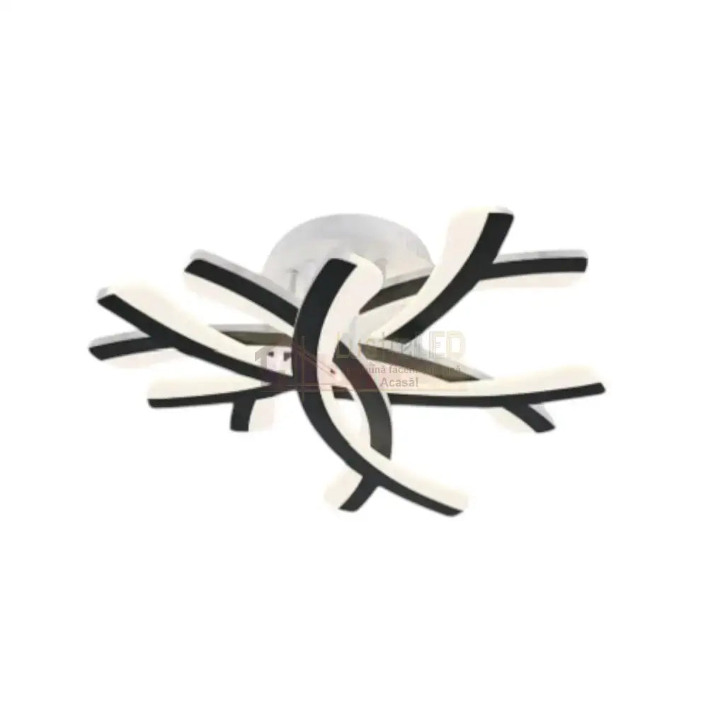 Lustra LED Fynora Black Echivalent 600W Telecomanda NEAGRA / 50CM / MINIMALIST DESIGN Lighting Fixtures