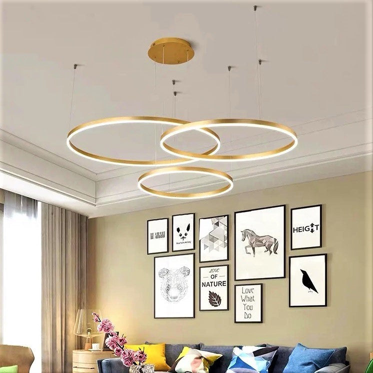 Lustra LED WONDERLAND Gold 3 Segmente Mobile Telecomanda - 40+60+80cm