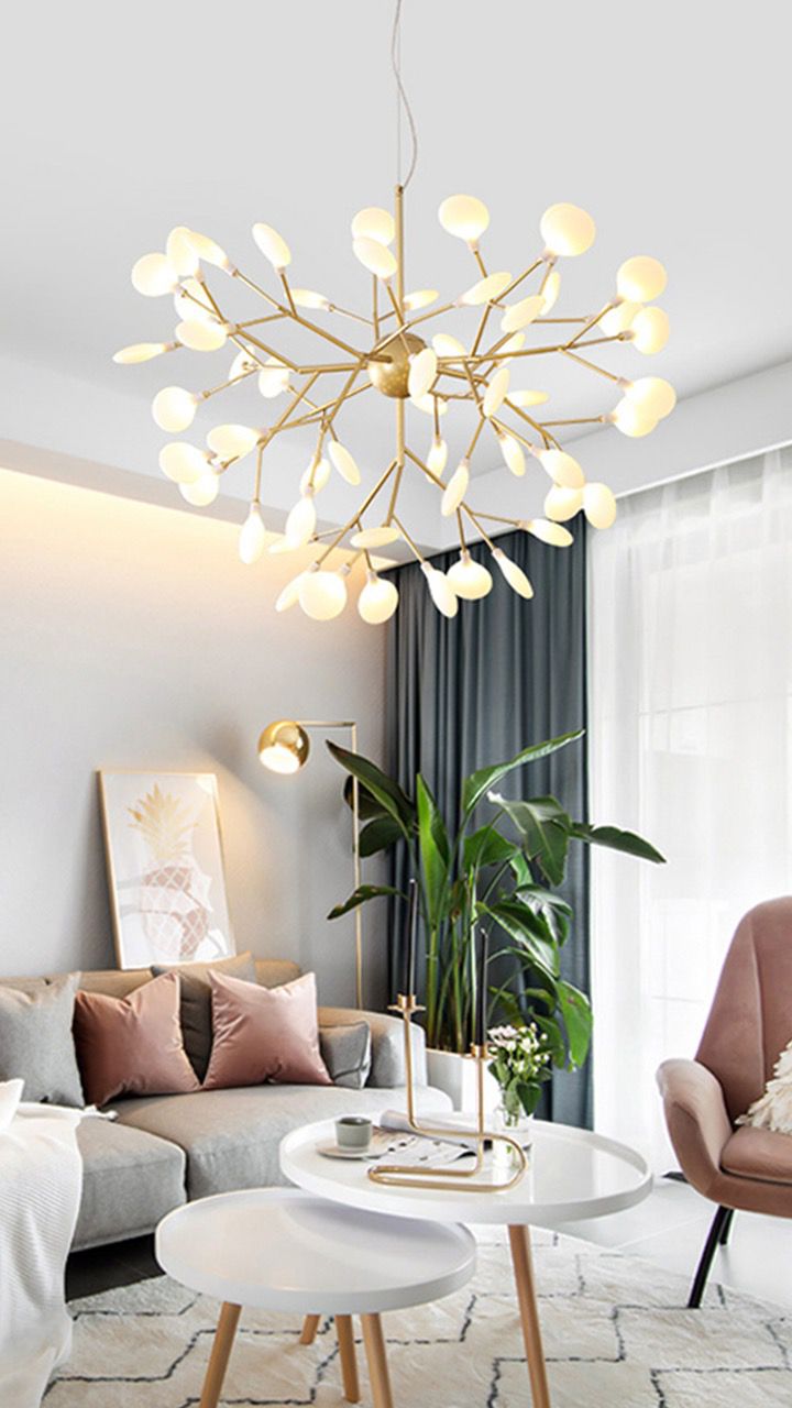 Lustra Nordic Style Abajur MAT Golden Branches 66100-45