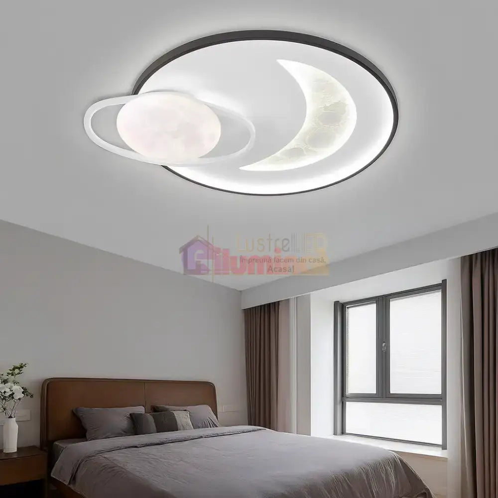 Lustra LED Half Moon Telecomanda Echivalent 600W lustreled.ro