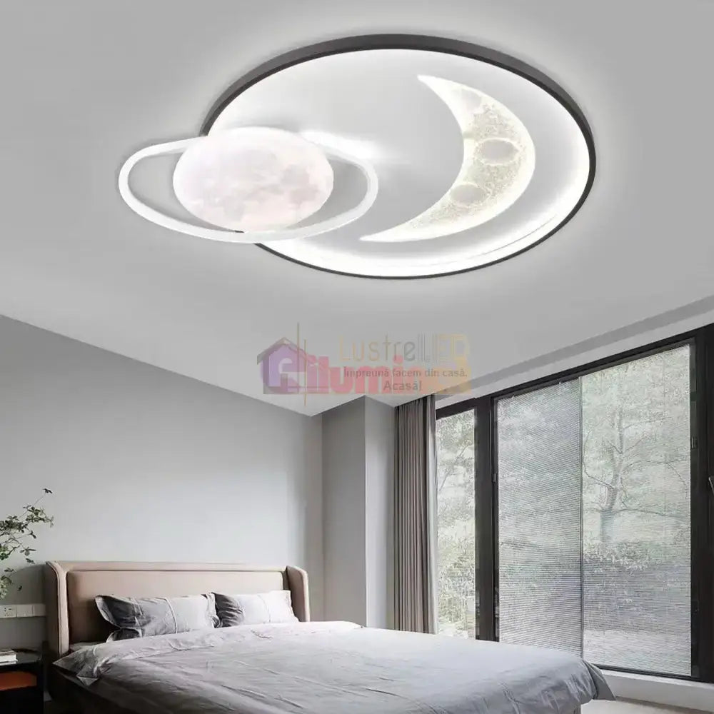 Lustra LED Half Moon Telecomanda Echivalent 600W lustreled.ro