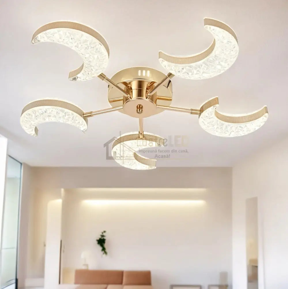 Lustra Led Halfmoon Gold Echivalent 400W Ceiling Light Fixtures