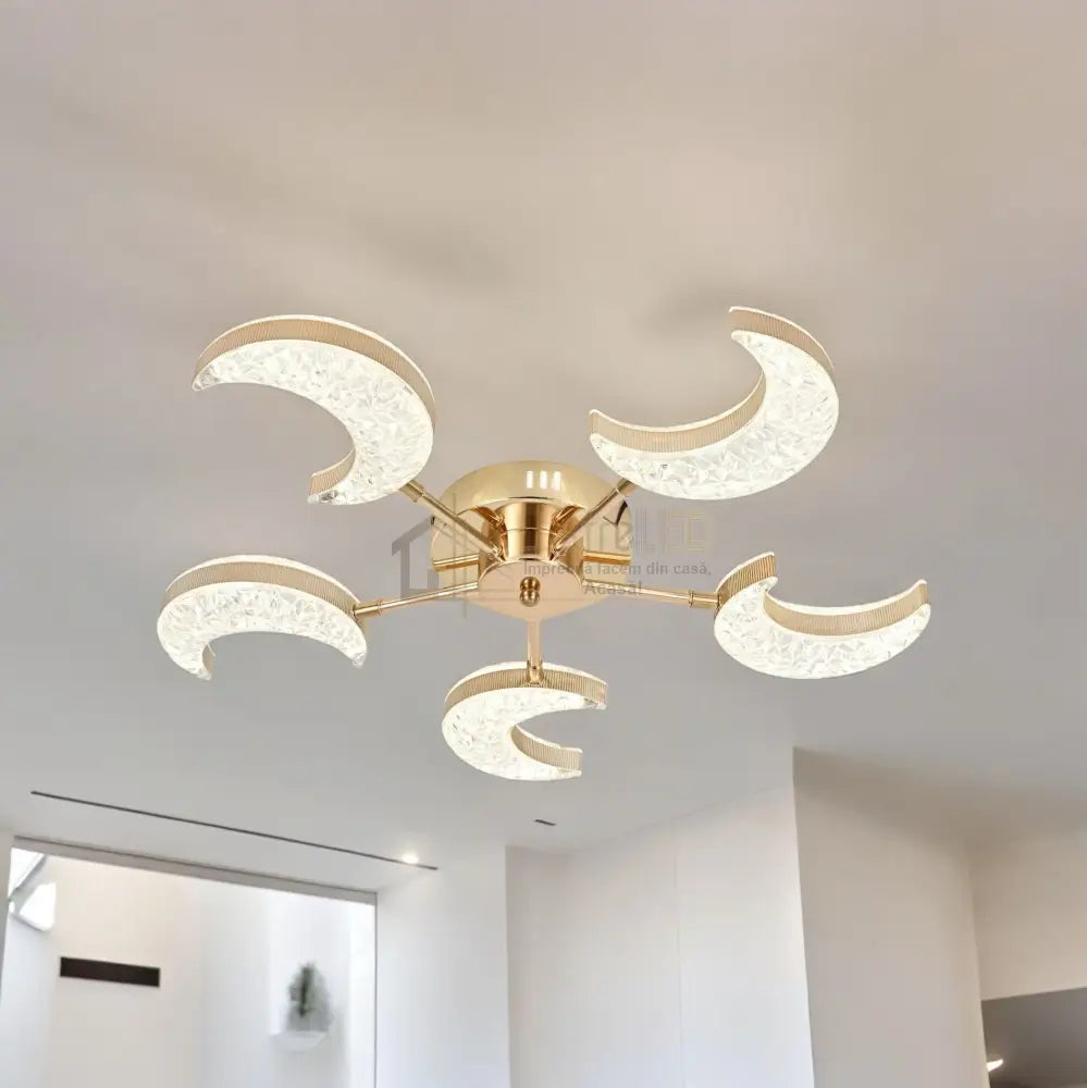 Lustra Led Halfmoon Gold Echivalent 400W Ceiling Light Fixtures