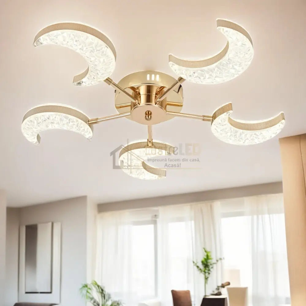 Lustra Led Halfmoon Gold Echivalent 400W Ceiling Light Fixtures