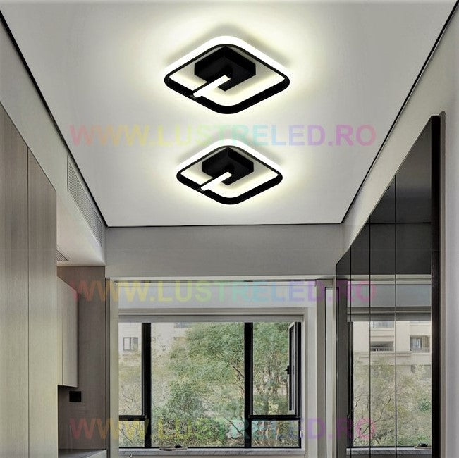 Lustra LED 36W VENUS SQUARE BLACK Echivalent 150W