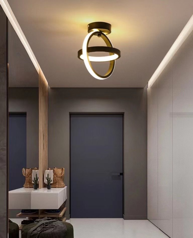 Lustra LED INFINITY RINGS Black Echivalent 200W