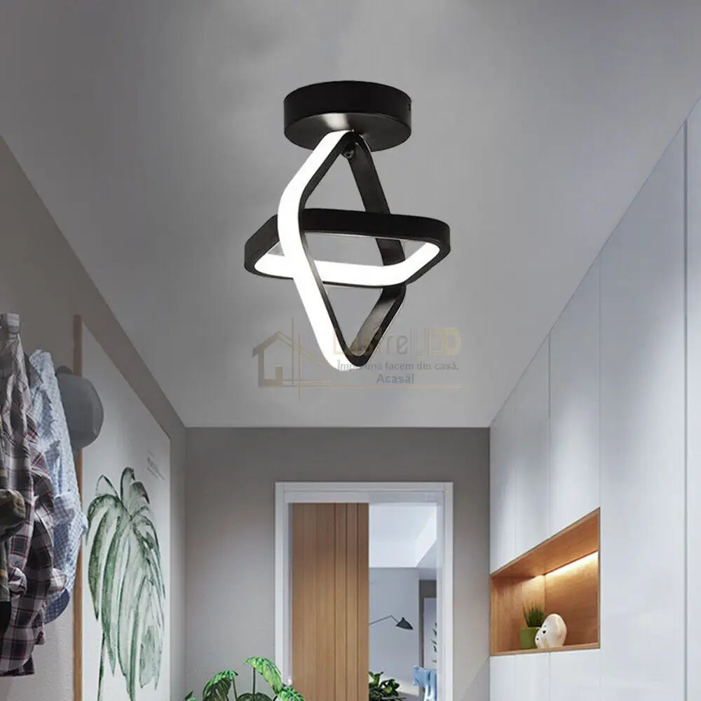 Lustra Led 26W Infinity Square Black 3 Functii Led Ceiling Light