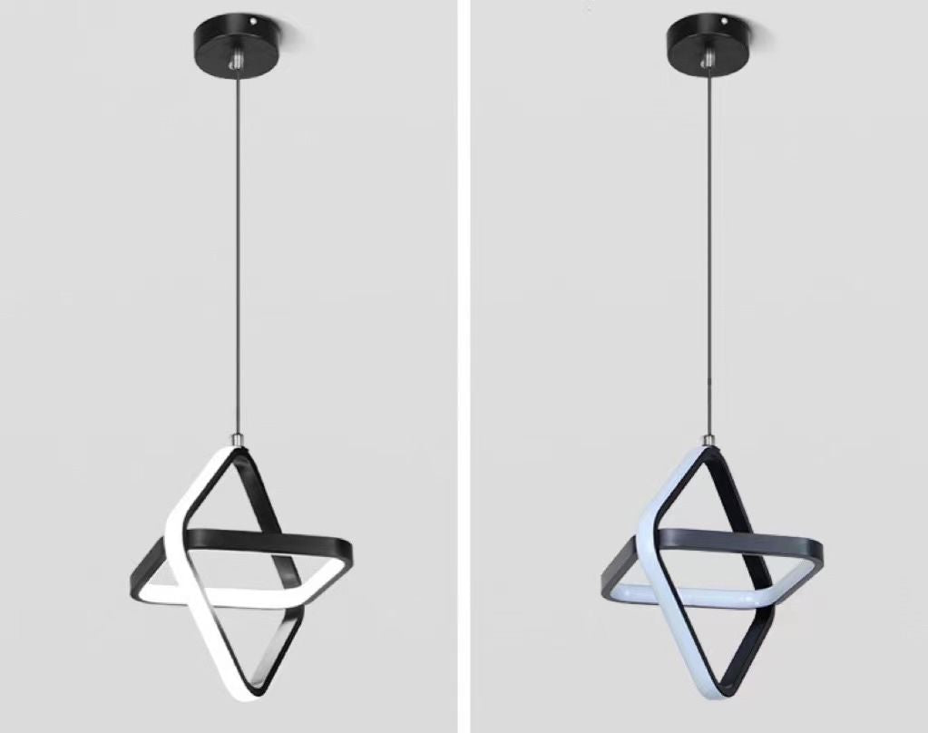 Lustra LED Suspendata INFINITY SQUARE Black Echivalent 200W