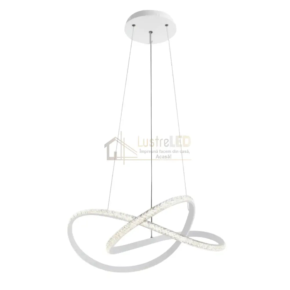 Lustra LED Clivora Circle Black Suspendata Echivalent 500W Telecomanda lustreled.ro