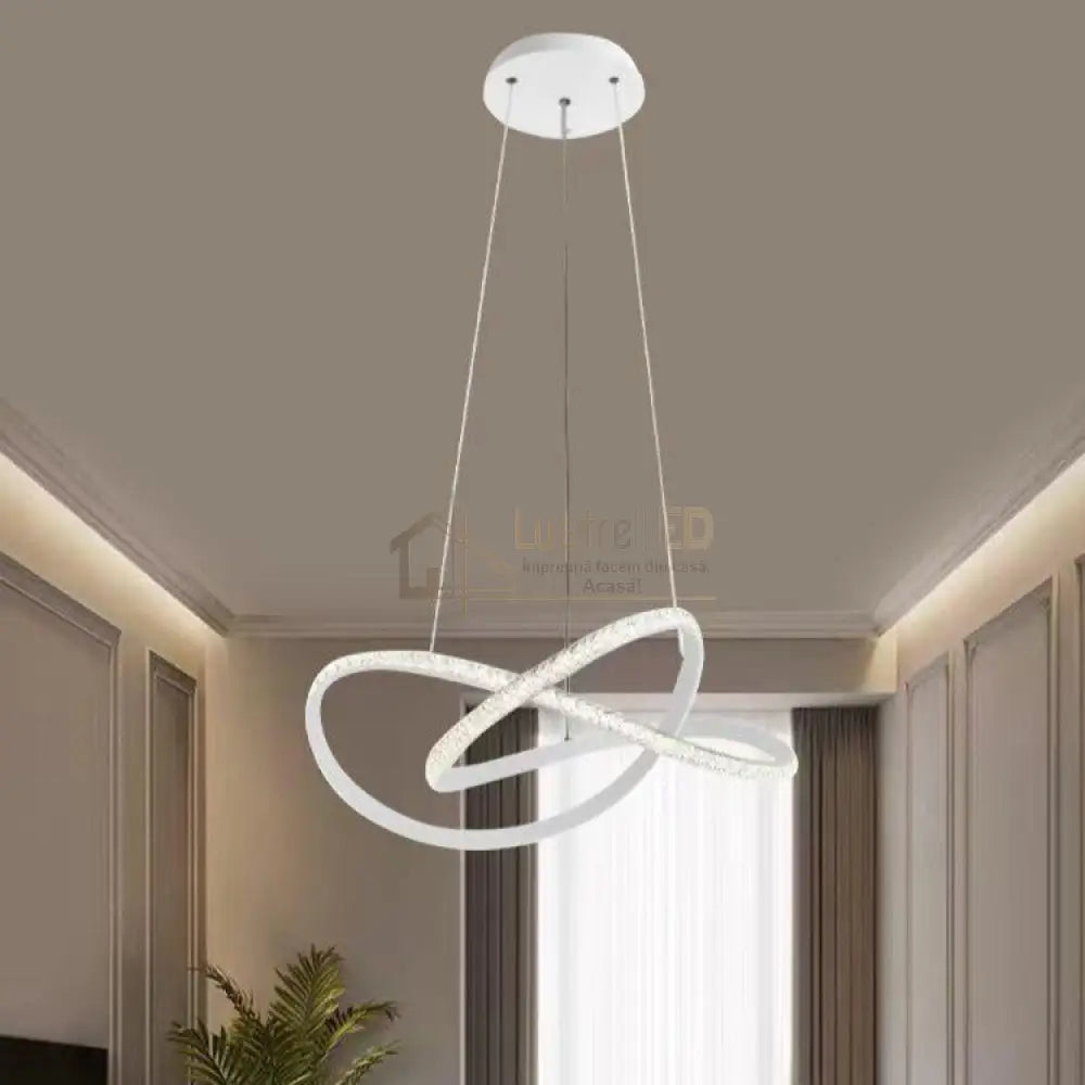 Lustra LED Clivora Circle Black Suspendata Echivalent 500W Telecomanda lustreled.ro