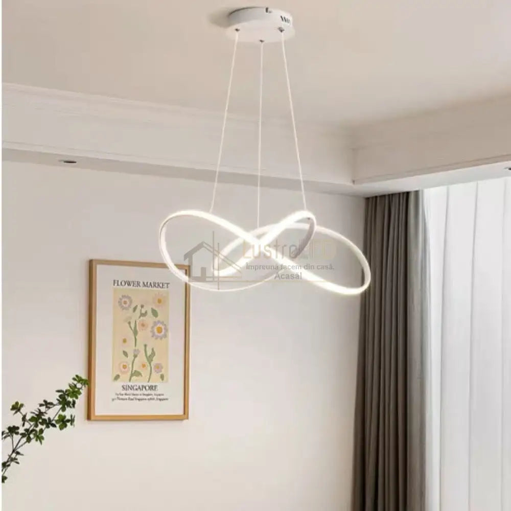 Lustra LED Clivora Circle Black Suspendata Echivalent 500W Telecomanda lustreled.ro